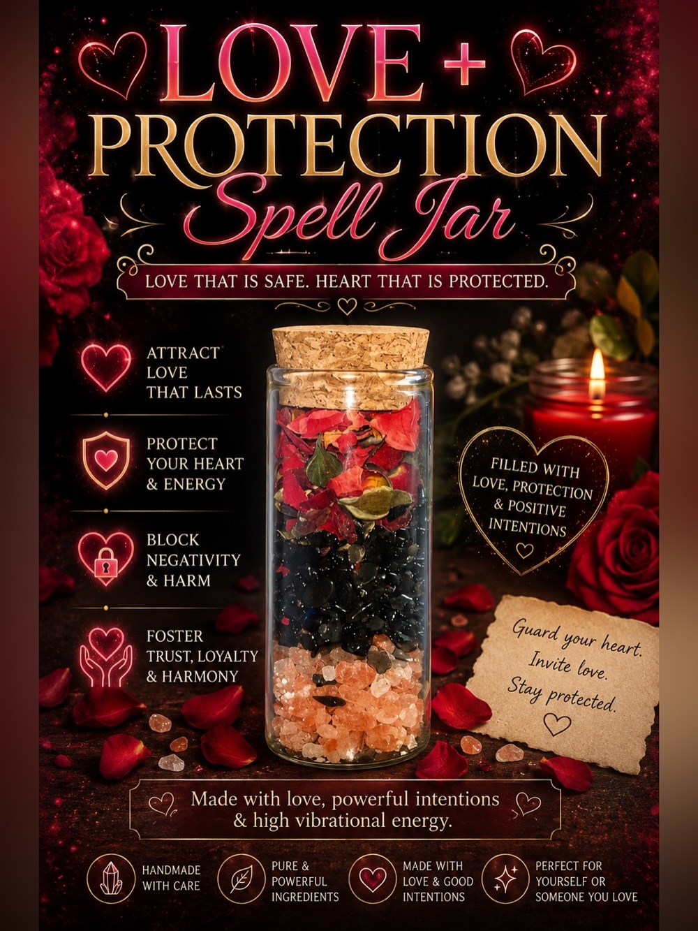 🖤💖Love+Protection Spell Jar💖🖤